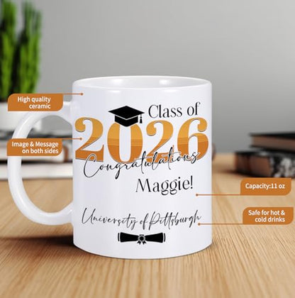 Graduation Personalized with Name Funny | Customised Coffee Mug | 11 OZ