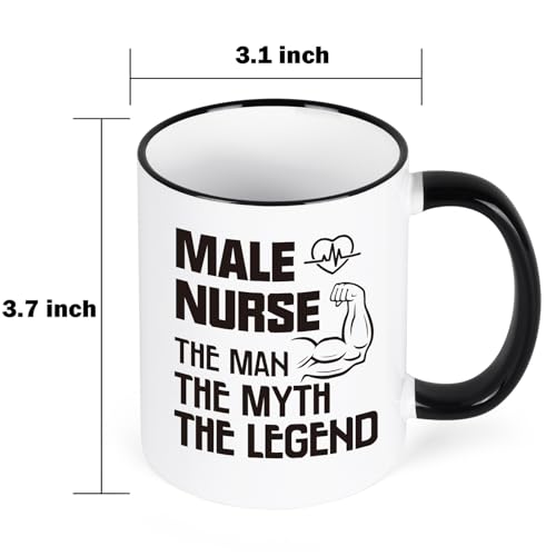 YHRJWN Male Nurse Gifts The Man Myth Legend | Ceramic Coffee Mug | 11 OZ