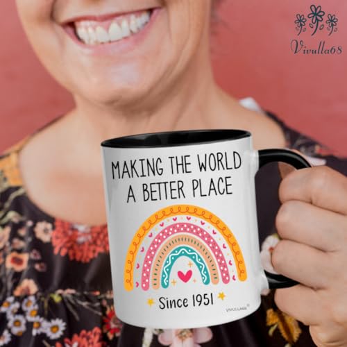 Vivulla68 75th Birthday Gifts For Women Men | Ceramic Coffee Mug | 11 OZ