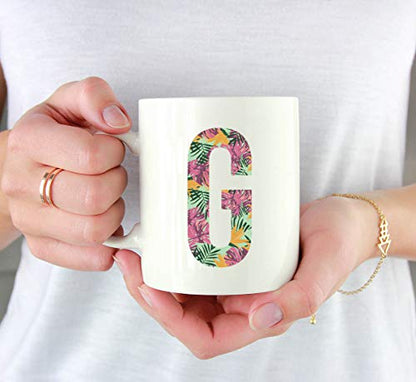 Gift Tropical Monstera Palm Leaves Student | Ceramic Coffee Mug | 11 OZ