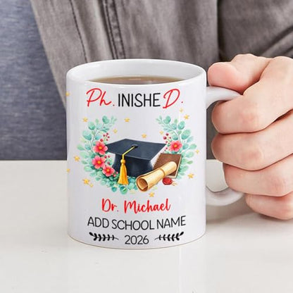 Personalized Phinished Graduation Custom | Customised Coffee Mug | 11 OZ
