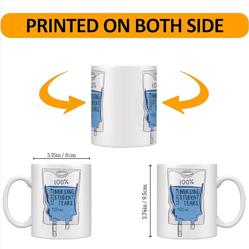 Funny Nurse 100 Nursing Student Tears Gifts | Ceramic Coffee Mug | 11 OZ