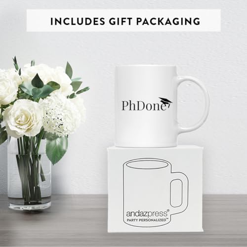 Graduation Gift PhDone 1-Pack Includes Box for | Ceramic Coffee Mug | 11 OZ