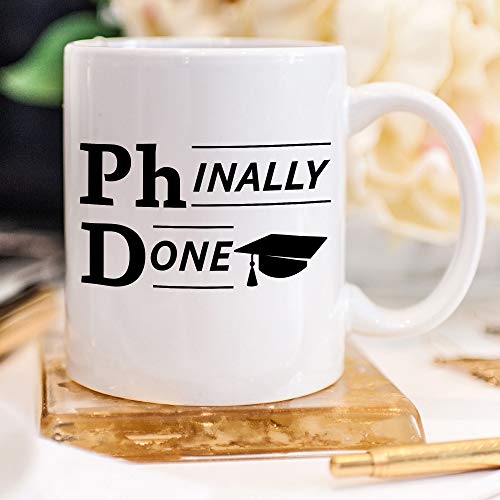 Phinally Done PhD Gifts for graduates Funny | Ceramic Coffee Mug | 11 OZ