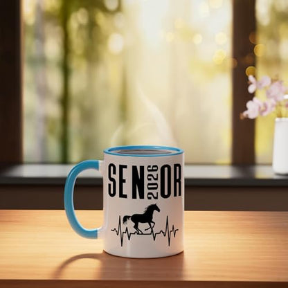 Class of 2026 Senior Equestrian Themed Horse | Ceramic Coffee Mug | 11 OZ