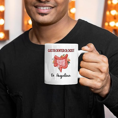 Personalized Gastroenterologist Floral | Customised Coffee Mug | 11 OZ