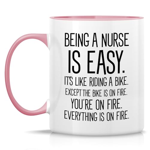 Funny Being a Nurse is Easy Sarcasm Funny | Ceramic Coffee Mug | 11 OZ