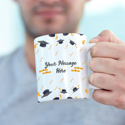 Personalized Congrats Graduate Custom Happy | Customised Coffee Mug | 11 OZ