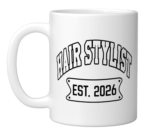Hair Stylist Est 2026 Dresser Cosmetology | Ceramic Coffee Mug | 11 OZ