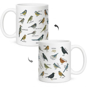 Novelty Types of Birds Animal Cute Funny | Ceramic Coffee Mug | 11 OZ