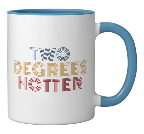 Two Degrees Hotter retro 70s vintage | Ceramic Coffee Mug | 11 OZ