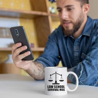 Law School Survival Future Lawyer Gifts | Ceramic Coffee Mug | 11 OZ