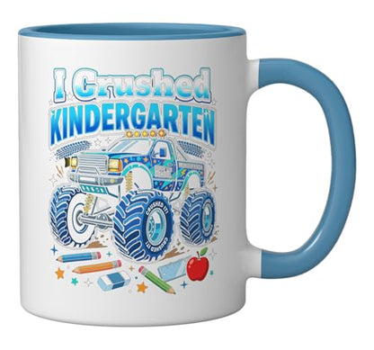 I Crushed Kindergarten Monster Truck | Ceramic Coffee Mug | 11 OZ