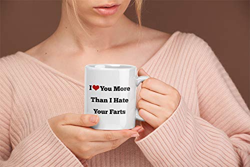 I Love You More Than Hate Your Farts Great | Ceramic Coffee Mug | 11 OZ