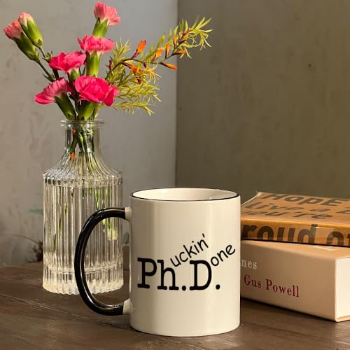 Phd Graduation Gift for Done Women Men Doctor | Ceramic Coffee Mug | 11 OZ