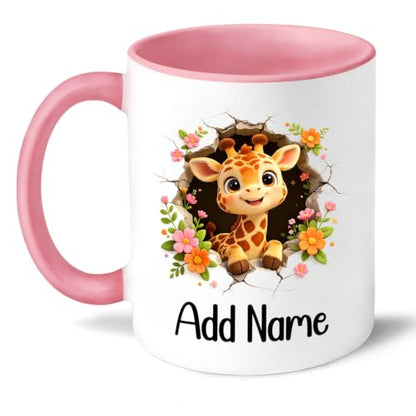Giraffe Custom Breaking Through Wall | Customised Coffee Mug | 11 OZ