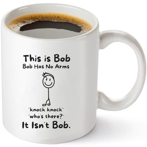 This Is Bob Funny Stickman Figure Has No Arms | Ceramic Coffee Mug | 11 OZ