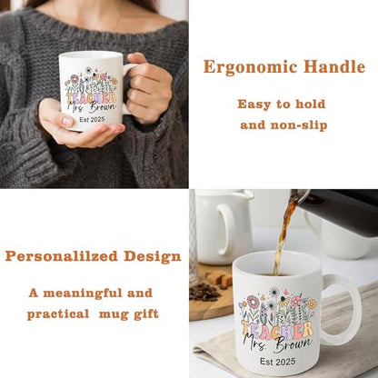 Elemtansy Personalized Teacher Appreciation | Customised Coffee Mug | 11 OZ