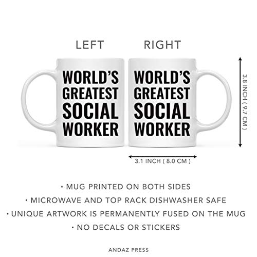 Gift for Men or Women World s Greatest Social | Ceramic Coffee Mug | 11 OZ