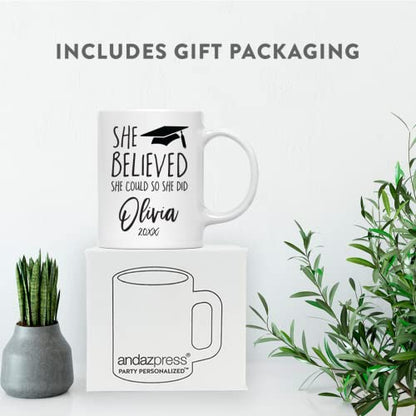 Personalized Custom Graduation Gift She | Customised Coffee Mug | 11 OZ