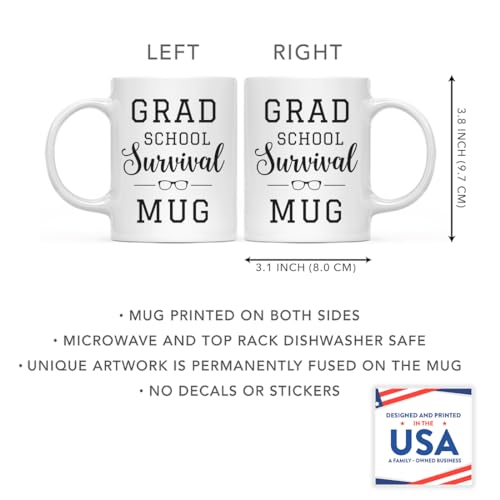 Graduation Gift Grad School Survival 1-Pack | Ceramic Coffee Mug | 11 OZ
