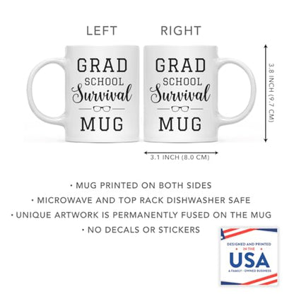 Graduation Gift Grad School Survival 1-Pack | Ceramic Coffee Mug | 11 OZ