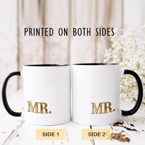 Mr and Mrs Set for Couples of 2 Anniversary | Ceramic Coffee Mug | 11 OZ