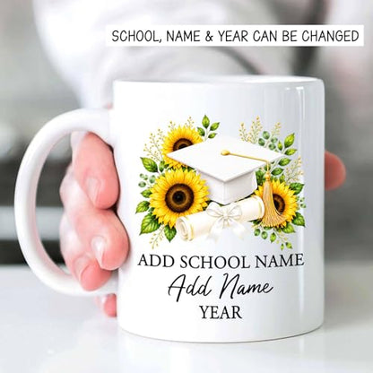 Personalized Graduation Congrats Accent Cap | Customised Coffee Mug | 11 OZ