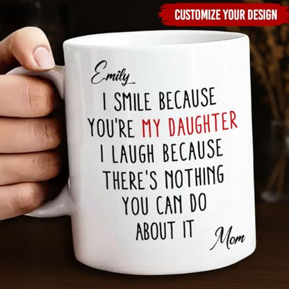 Wrappiness Funny Daughter from Mom Dad I | Customised Coffee Mug | 11 OZ