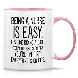 Funny Being a Nurse is Easy Sarcasm Funny | Ceramic Coffee Mug | 11 OZ