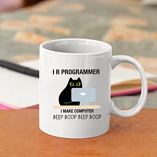 I R Programmer Make Computer Beep Gifts To | Ceramic Coffee Mug | 11 OZ