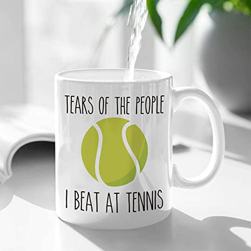 Tears Of The People I Beat At Tennis Funny | Ceramic Coffee Mug | 11 OZ