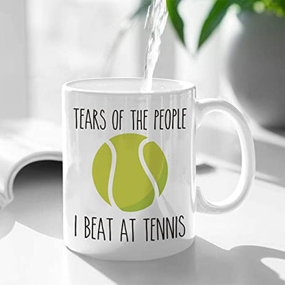 Tears Of The People I Beat At Tennis Funny | Ceramic Coffee Mug | 11 OZ
