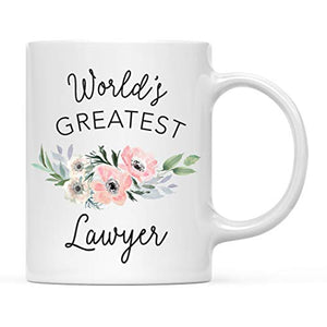 Gift for Women World s Greatest Lawyer | Ceramic Coffee Mug | 11 OZ