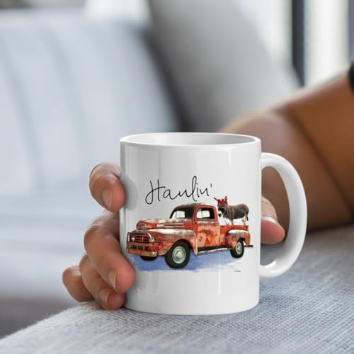 Haulin Ass Donkey Vintage Pickup Truck | Ceramic Coffee Mug | 11 OZ