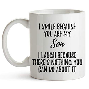 Funny Dad to Son Gifts Best Ever | Ceramic Coffee Mug | 11 OZ