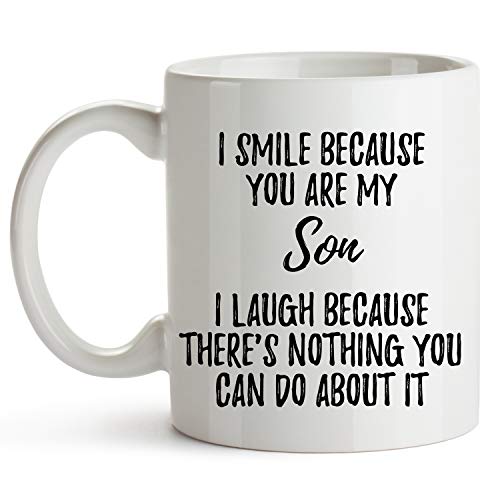 Funny Dad to Son Gifts Best Ever | Ceramic Coffee Mug | 11 OZ