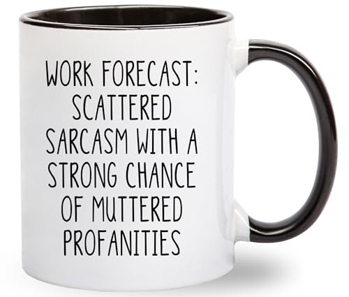 Gelid Work Forecast Funny Coworker Birthday | Ceramic Coffee Mug | 11 OZ