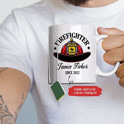 Personalized Fireman Funny Dad Firefighter | Customised Coffee Mug | 11 OZ