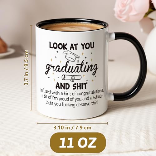 Graduation Gift for Her Him Look at You | Ceramic Coffee Mug | 11 OZ