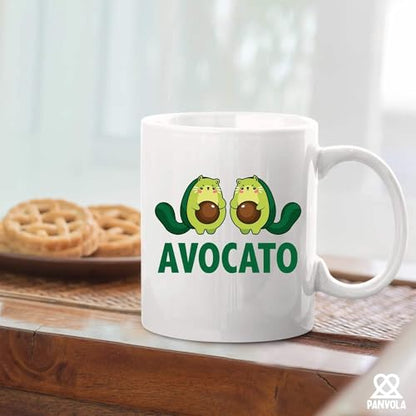 Avocato Avocado Lover Gifts Cat Mom Dad from | Ceramic Coffee Mug | 11 OZ