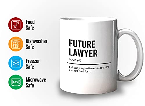 Bubble Hugs Lawyer Future Law Student School | Ceramic Coffee Mug | 11 OZ
