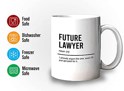 Bubble Hugs Lawyer Future Law Student School | Ceramic Coffee Mug | 11 OZ