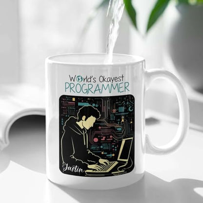 World s Great Programmer Men Design Accent | Customised Coffee Mug | 11 OZ
