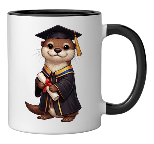 Cute Otter Graduation Scholar | Ceramic Coffee Mug | 11 OZ