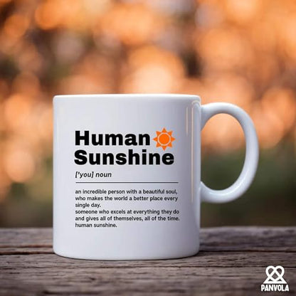 Human Sunshine Definition Motivational Gifts | Ceramic Coffee Mug | 11 OZ