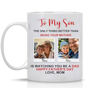 Personalized Father s Day Gift for Son from | Customised Coffee Mug | 11 OZ