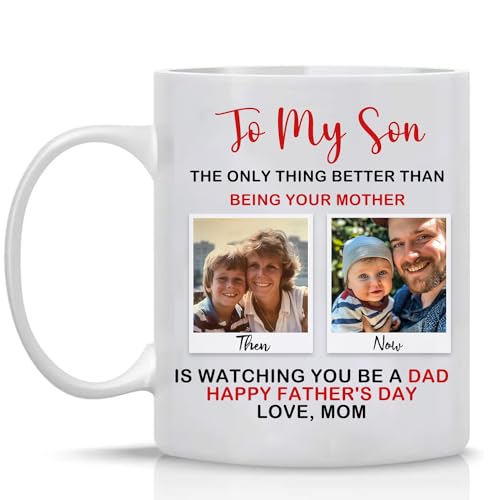 Personalized Father s Day Gift for Son from | Customised Coffee Mug | 11 OZ