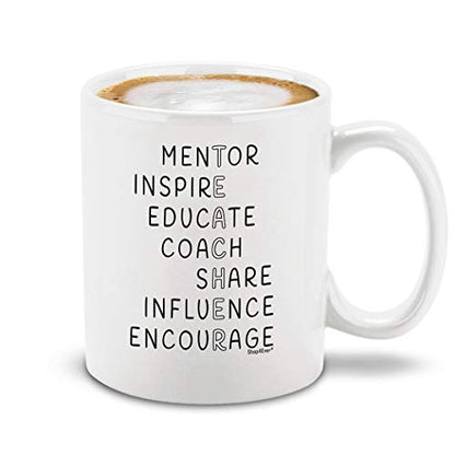 Inspirational Teacher Mentor Inspire Educate | Ceramic Coffee Mug | 11 OZ