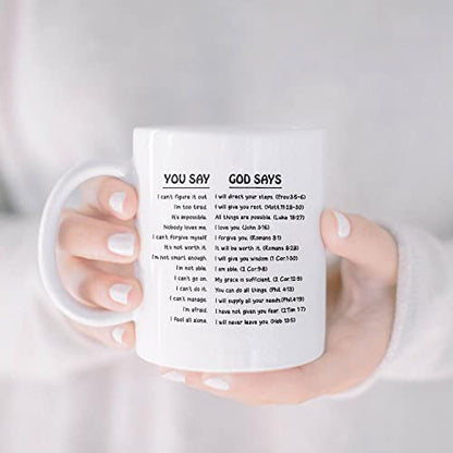 You Say god Says Bible Verses Memerse Pastor | Ceramic Coffee Mug | 11 OZ